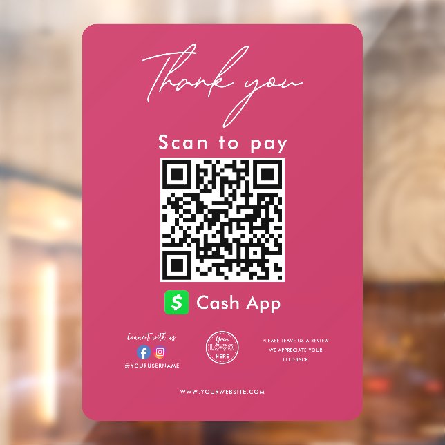 Cash App QR Code Logo Thank you Scan to Pay (Sheet 2)