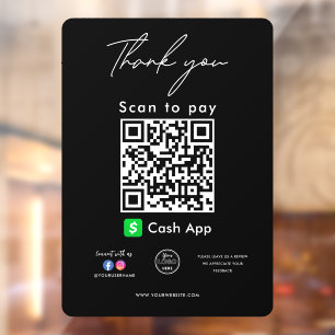 Cash App QR Code Logo Thank you Scan to Pay