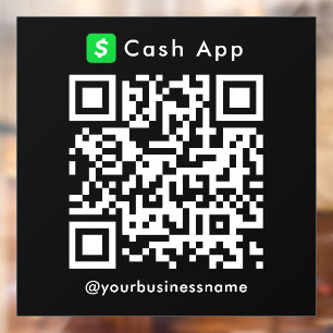 Cash App QR Code Payment Scan to Pay Black
