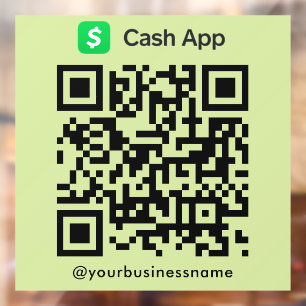 Cash App QR Code Payment Scan to Pay Lime Green