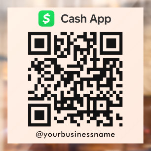 Cash App QR Code Payment Scan to Pay Soft Peach