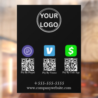 Cash App Venmo Paypal QR Code Scan to Pay Logo