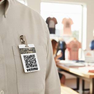 Cash App & Venmo QR Code Company Badge ID Badge