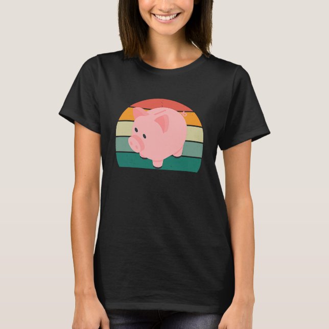 Cash coins bank account investing share currency p T-Shirt (Front)