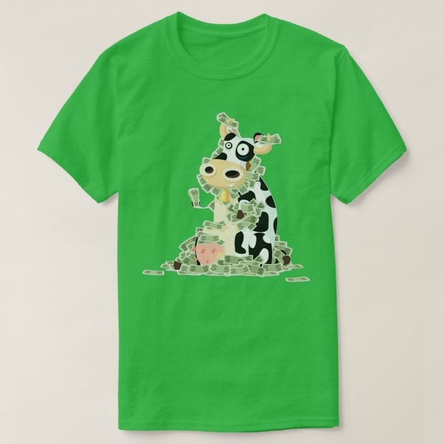 Cash Cow Cash Flow Millennial Farmer  T-Shirt (Design Front)