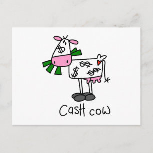 Cash Cow Tshirts and Gifts Postcard
