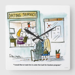 Cash for Clunkers Square Wall Clock