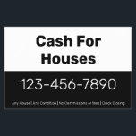 Cash For Houses Black White Phone Number Your Text Flyer<br><div class="desc">A promotional flyer makes it easy to get the word out about your business. You can edit the text to show a business name, phone number, and a custom message. All text can be edited or deleted. The top half is white with black text. The bottom portion is black with...</div>
