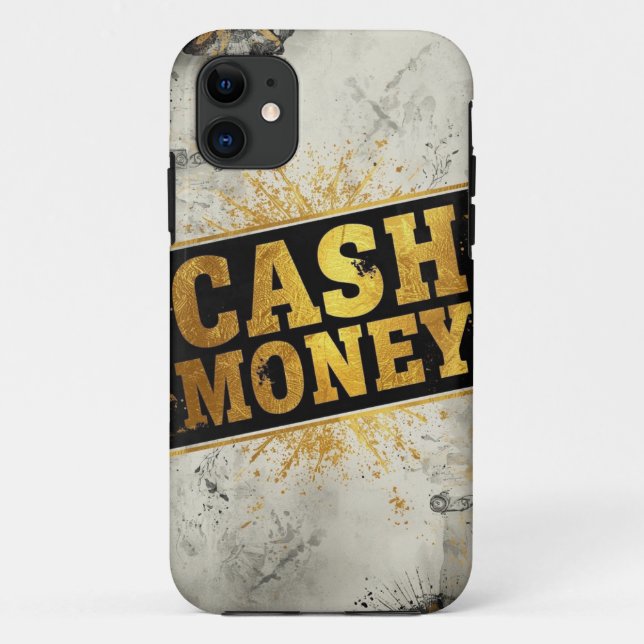 Cash Money Gold Splash Mobile Case (Back)