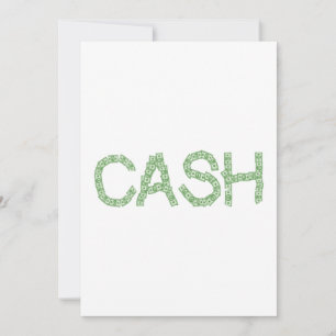 Cash Money Word Green Finance Invitation
