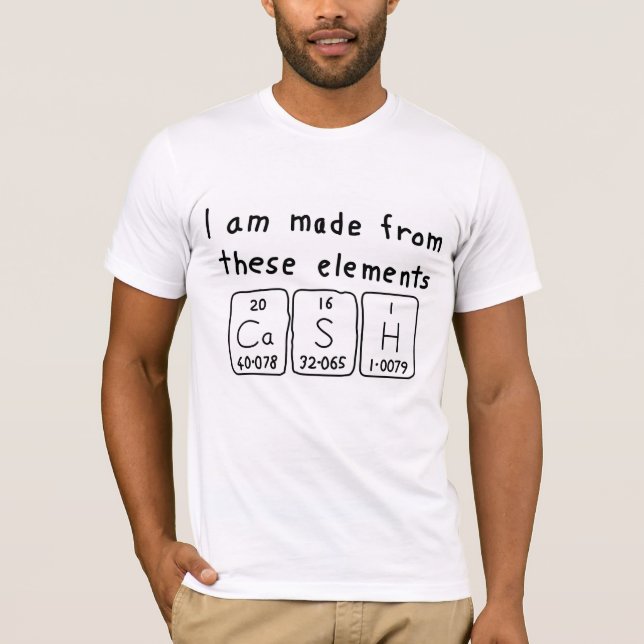 Cash periodic table name shirt (Front)