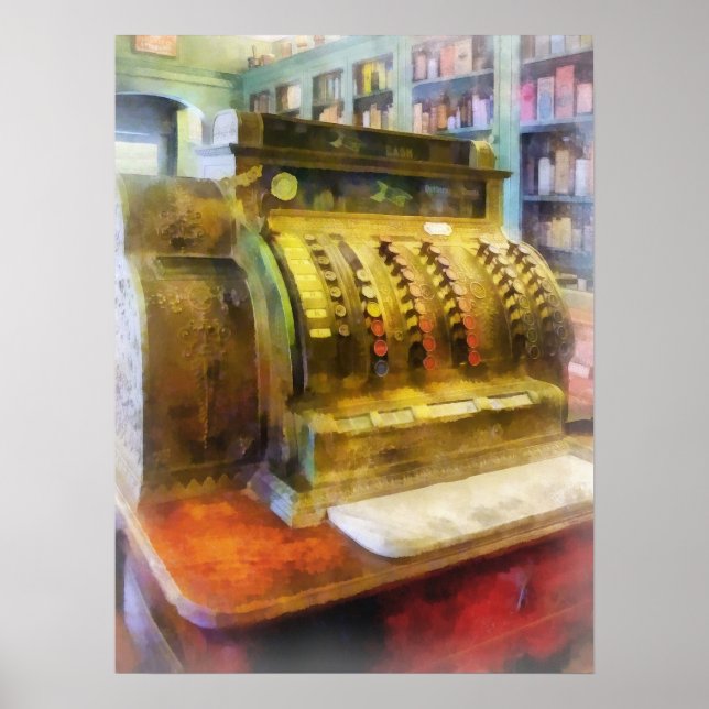 Cash Register in Pharmacy Poster (Front)