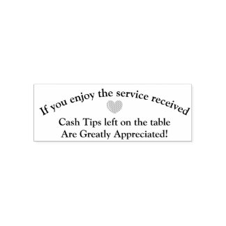 Cash Tips are Appreciated Stamp