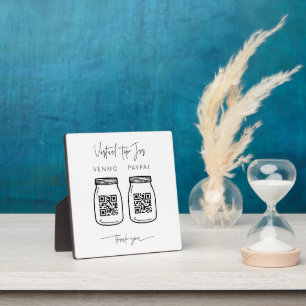 Cash Tips Sign Small Business Money Scan QR G400 Plaque