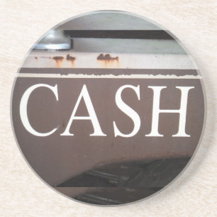 CASH Tow Truck Vintage Car Sign Coaster