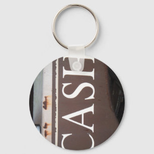 CASH Tow Truck Vintage Car Sign Key Ring