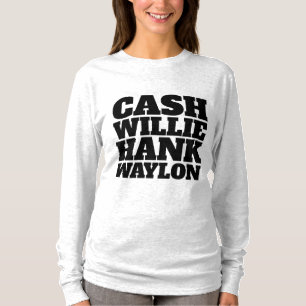 CASH WILLIE HANK WAYLON, Country Music T-Shirts