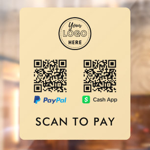 CashApp Paypal QR Code Scan to Pay Logo Groovy