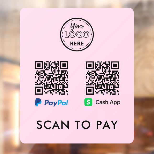 CashApp Paypal QR Code Scan to Pay Logo Pink (Sheet 2)
