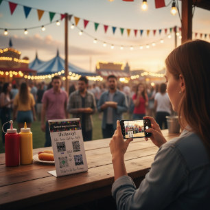 Cashless Payment System For Festivals And Event Pedestal Sign