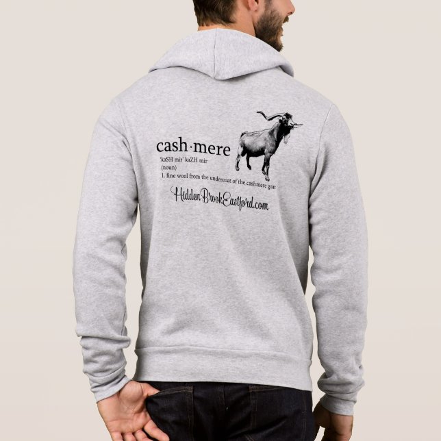 Cashmere Defined Men's Zip Hoodie (Back)