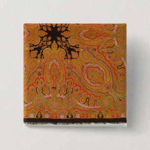 Cashmere scarf, c.1870-80 15 cm square badge