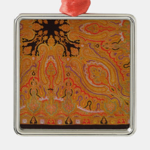 Cashmere scarf, c.1870-80 metal tree decoration