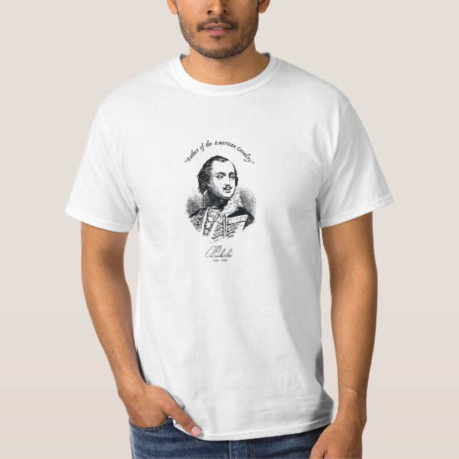 Casimir Pulaski Day Parade Polish Cavalryman Hero T-Shirt (Front)
