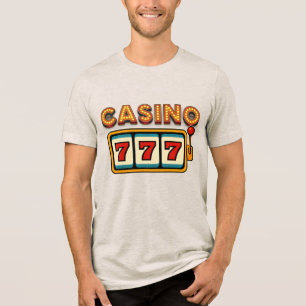 Casino 777 Slot Machine T-Shirt Tri-Blend Shirt