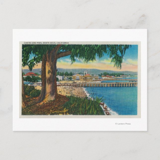 Casino and Pier, Santa CruzSanta Cruz, CA Postcard (Front)