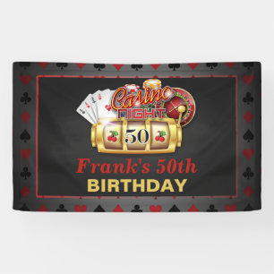 Casino Birthday Banner - 50th Birthday