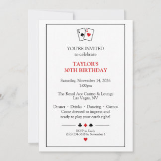 Casino Birthday Invitation