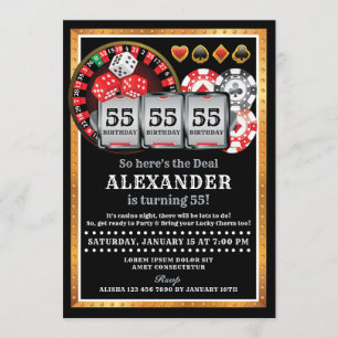 Casino Birthday Invitation