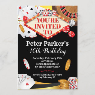 Casino Birthday Invitation