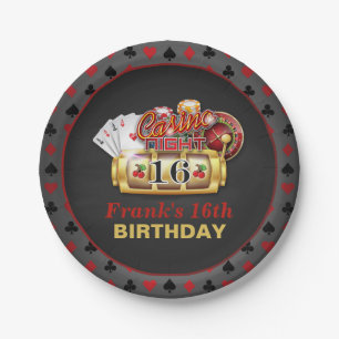Casino Birthday Plate - 16th Birthday