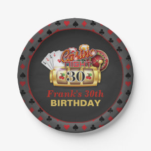 Casino Birthday Plate - 30th Birthday