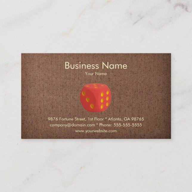Casino Business Card Template (Front)