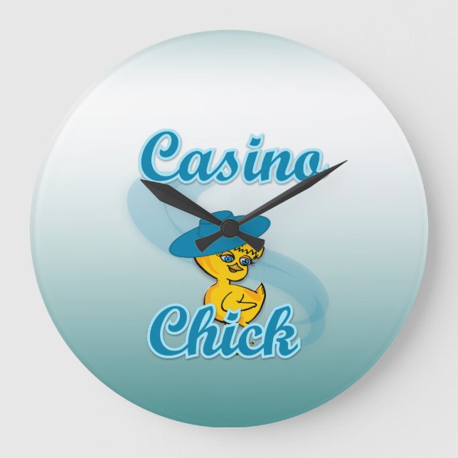 Casino Chick #3 Large Clock (Front)