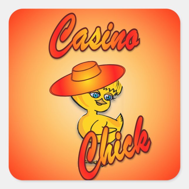 Casino Chick #5 Square Sticker (Front)