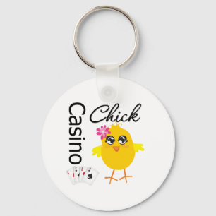 Casino Chick Key Ring