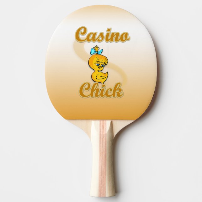 Casino Chick Ping Pong Paddle (Front)