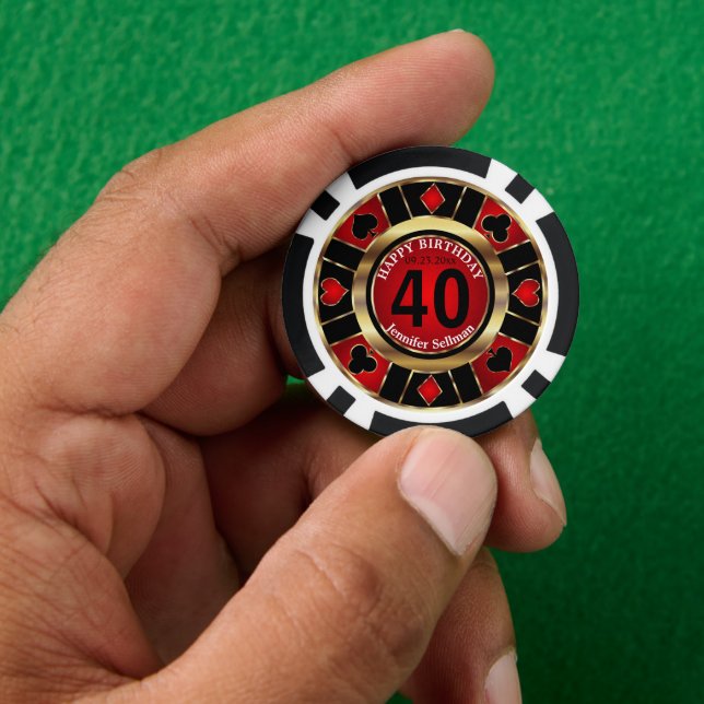 Casino Chip Las Vegas Birthday  (Hand)