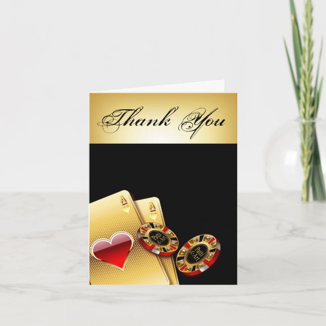 Casino Chip Thank You ASK ME TO PUT NAMES IN CHIPS Card (Front)