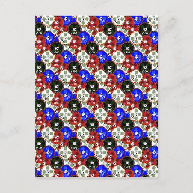 Casino Chips Postcard (Front)