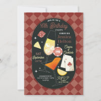 Casino Cocktails Las Vegas Birthday Dice Cards