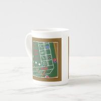 Casino Craps Table with Chips and Dice