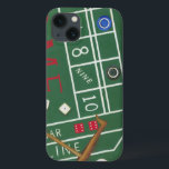 Casino Craps Table with Chips and Dice iPhone 13 Case<br><div class="desc">Make sure Lady Luck is on your side with this painting of a craps table by Chariklia Zarris. The dice have been thrown and are being collected,  along with any losing bets. Put this action filled print on your wall today!</div>