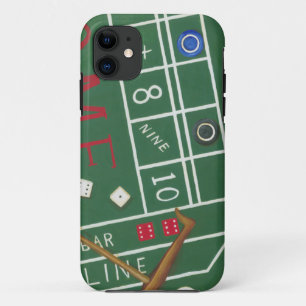 Casino Craps Table with Chips and Dice iPhone 11 Case