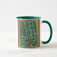 Casino Craps Table with Chips and Dice