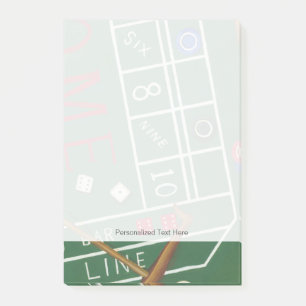 Casino Craps Table with Chips and Dice Post-it Notes